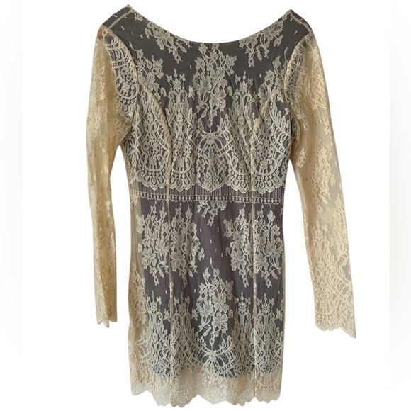 Free People Lace Boho Dress Ivory - Picture 3 of 15